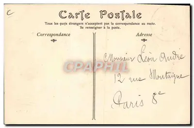 Ciclista americano — Menus Bedell — N.D. Phor, n°327 — Verso