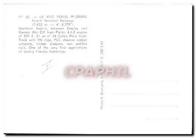 Pociąg nr 231 E.34 — Linia Nord, między Étaples a Dannes — Wydawca Broncard, nr 500 361 — Rewers