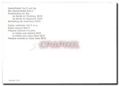 Ciężarówka ambimotoryczna Tem 21 — seria Tem 21 i kolejne — Fotodienst SBB — Rewers