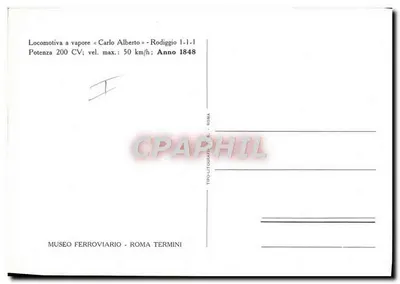 Parowóz « Carlo Alberto » — Rodiggio 1-1-1 — Muzeum Kolejowe Roma Termini — Rewers