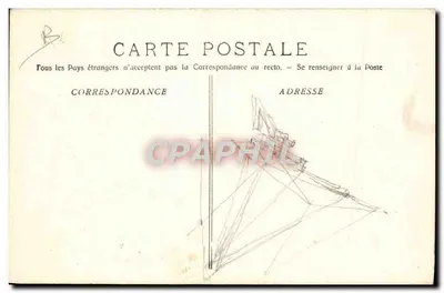 O "Calédonien" — Navio anexo da Escola de Artilharia — A. Bougault n°528 — Verso