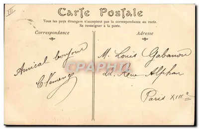 Le Havre — Saída de um navio de três mastros — editor N.V. Poort — Verso