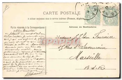 L'Iphigénie — Navio-Escola dos Aspirantes — Marinha Militar Francesa — Coleção A. Couturier, n° 338 — Verso