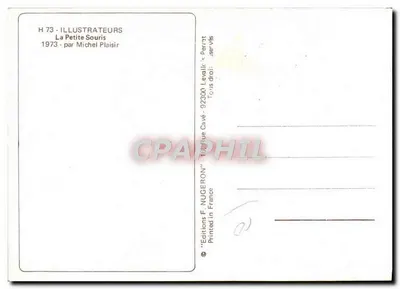 El pequeño ratón — 1973 — de Michel Plaisir — Éditions F. Nugeron — Reverso