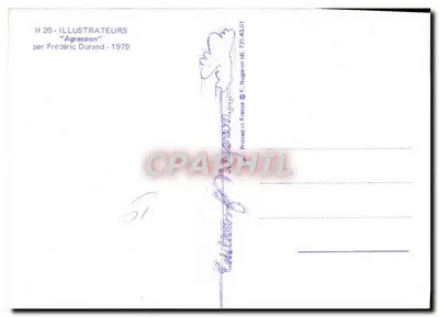 Agresja — seria H 20 Ilustratorzy — autor Frédéric Durand — Rewers