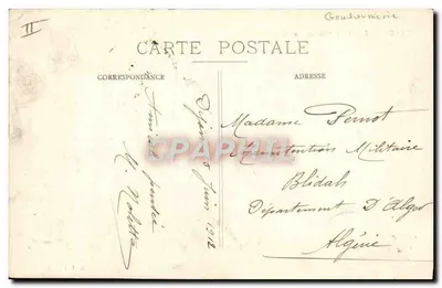 Dijon — Caserma dei Gendarmi — R. I. Depositato — Verso