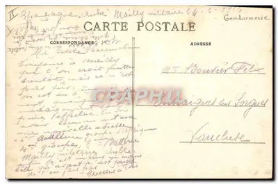 Sommesous — A Antiga Guarda Civil e a Estrada de Châlons após a Batalha da Marne — Bazars Militaire A. Nieps — Verso