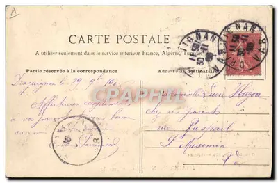 Draguignan — De gendarmerie — Giraud-Mamert, uitgave Draguiguan — Achterkant
