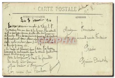 Bresles (Osse) — Il Vecchio Castello — Vista generale — Attualmente. Ingresso del Comune e della Gendarmeria — Edizione J. Flouary — Verso