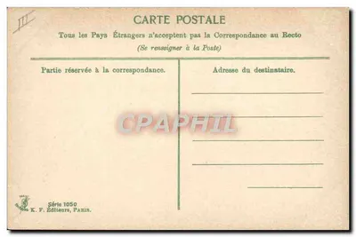 Bouvet — Cuirassado de Escadra — K. F. Editores, Paris, Série 1050 — Verso