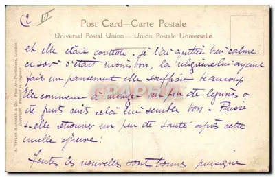 H.M.S. Sydney "Sinking Emden" — scène de combat maritime — éditeur A. VIVIAR MANSELL & CO. (verso) — Verso