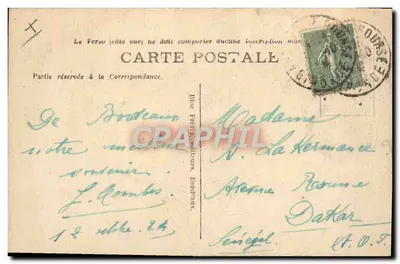 Bordeaux — Il Grande Teatro, la Colonnata e la Terrazza — Coll. Prat de Comme — Verso