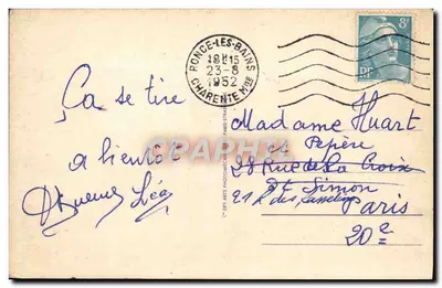 Saumur — Ogólny widok z zamku — Stara pocztówka 126 — Rewers