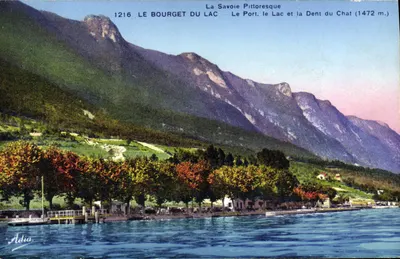 Le Bourget du Lac — O Porto, o Lago e a Dent du Chat (1472 m.) — Adia, n° 1216