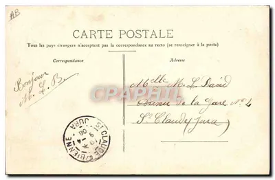 Fronteira França-Suíça — Guardas Franceses em Emboscada — L. Michaux, editor Bellegarde (Depositado) — Verso