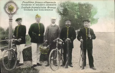 Frontière franco-allemande — Gendarmes et douaniers allemands — n° 1824