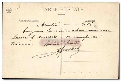 No Col de Lubine (Urbeis) — Visita pelos Dodaniers — Antes da Guerra de 1914 — Editor: L. Wance, Saint-Rie — N° 6807 - CL. M. — Verso