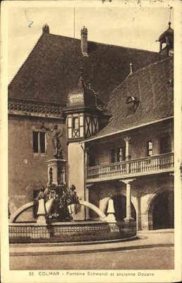 Colmar - Fontaine Schwendi e antiga Aduana — editor desconhecido, n° 55