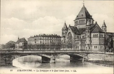 Estrasburgo — A Sinagoga e o Quai Saint-Jean — LL. — N° 16