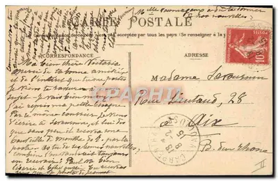 Carpentras — Iglesia de San Siffrein, Puerta Judía — Edición de las Nuevas Galerías, Carpentras — Reverso