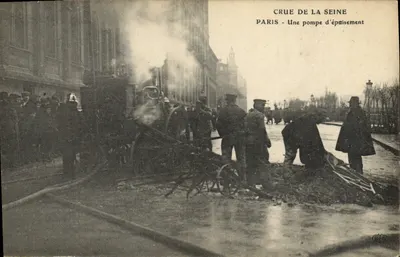 Cheia do rio Sena — Paris — Uma bomba de espessamento — editor E. D. (sob o nome do editor)
