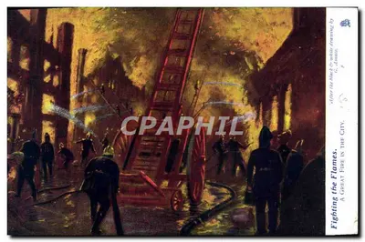 Lutando contra as Chamas — Um Grande Incêndio na Cidade — Raphael Tuck & Sons