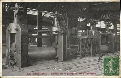 Le Creusot - Laminoir a placas de blindagem — editor C. L., 1ª série, N° 13