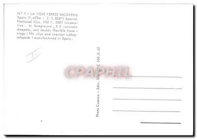 Hiszpański parowóz — lokomotywa 242.52001 — Foto Cuenca — Rewers