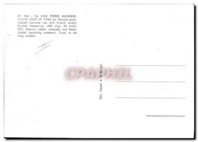Trem elétrico BЛ19-16 — U.S.S.R. CCCP — editor Stedef, n° 146 — Verso