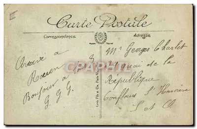 Le Havre — Un Cuatro-Mástiles entre las Darsenas — I.L. n°104 — Reverso