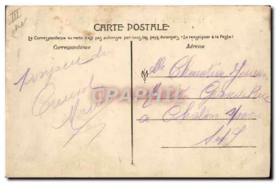 Le Creusot — Gendarmeria, plac Molette — wydawca nieznany, nr 14 — Rewers