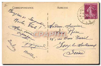 Largentière - Panorama sobre la Gendarmería - LL — Reverso