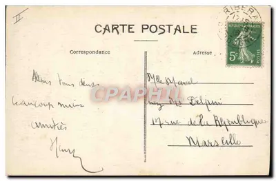Ribérac — Plein van de Gendarmerie en Monument van de Mobiles — Boekhandel F. Réjou — Achterkant