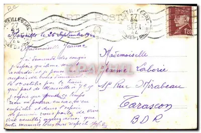 Submarino « PEGASE » — H. EMERY - TOULON — Verso