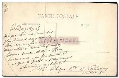 Bourg (Ain) - O Teatro — Bilhete postal antigo n°23, editor desconhecido — Verso