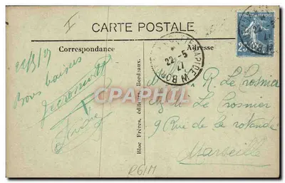 Bordeaux — Widok z Tarasy Dużego Teatru — Bloce Bracia, wydawcy, BR-341 — Rewers