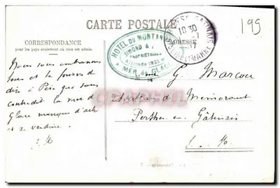 Chamonix — Przejście przez Morze Lodowe — J.J. 544 b, Wydawca Genewa — Rewers