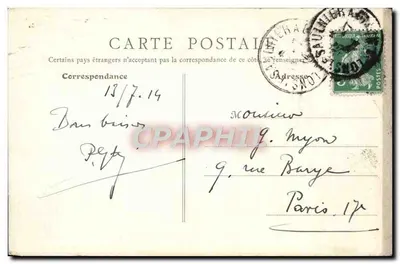 Baume-les-Messieurs (Jura) — A Fonte do Dard e a Entrada das Grutas — B. F., Paris, n° 551 — Verso