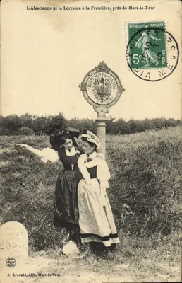 L'Alsacienne et la Lorraine à la Frontière, près de Mars-la-Tour — A. Arnould, édit., Mars-la-Tour