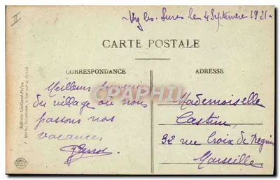 Col des Roches — Frontière Franco-Suisse — Éditeur J. Bovine, successeur de Dvalis — Rewers