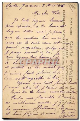 Menton — Douaniers Français et Italien — ND Phot. — Verso