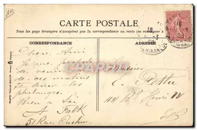 Cambio de domicilio — M. Falk — Editor H. Moria — Reverso