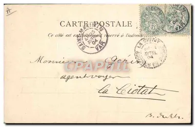 Saint-Maximin — Antigo Bairro Judeu e Poço da Judeia — A. Bougault, editor-fotógrafo N° 721 — Verso
