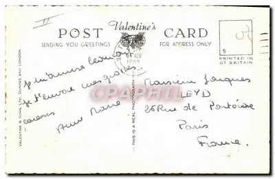Estátua de Robin Hood, Nottingham — editor Valentine & Sons Ltd, n° K.7735 — Verso