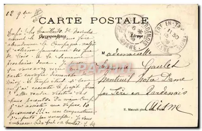 Bois de VINCENNES — Piste municipale — Un virage — E. M. — Verso