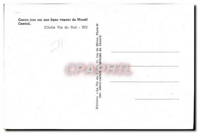 भाप ट्रेन — मासिफ सेंट्रल के एक भाप लाइन पर बैकलाइट दृश्य — एडिशन « ला वी डू रेल » — पीछे