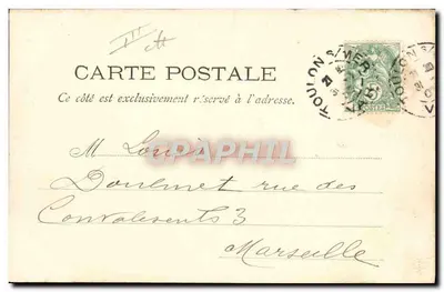 Marinha militar francesa — A Coroa — Marius Bar, Fot. Toulon, n°94 — Verso