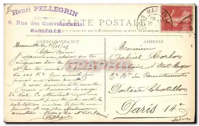 Statek parowozowy w trakcie burzy w Golfitie Liona — reprodukcja z pracy R. Dumont-Duparc, malarza morskiego — L. R. n°4 — Rewers