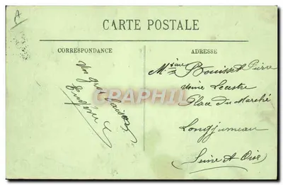 Cherbourg — Quatro-mastros com todas as velas desenroladas — Editor não visível — Verso