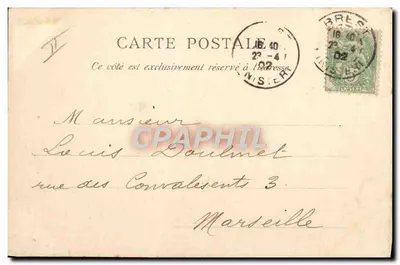 Le Bougainville — Aviso de Transporte — A. Bougacalli, Editores de Fotografias, Toulon — Verso